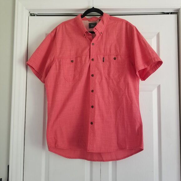 G.H. Bass & Co Men's Shirt X-Large Red Orange Button Down Pockets Outdoors Fishi - Picture 1 of 3